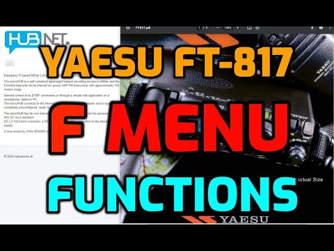 YAESU FT-817 F Menu Functions