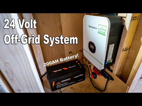 OFF GRID SOLAR 24 Volt System with Ampere Time (aka LiTime) 200AH Battery
