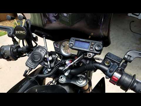 Motorcycle mobile ham radio installations: Zero S electric & Honda VFR800