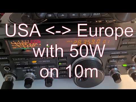 America – Europe with 50Watts on 10m #ham radio #qso